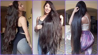 9 Minutes of Reeh David  Wonderful Long Silky Hair Play [upl. by Anastos]