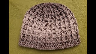 The Waffle Stitch Hat Crochet Tutorial [upl. by Atsirak788]