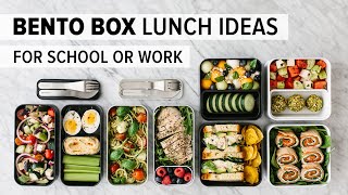 BENTO BOX LUNCH IDEAS  for work or back to school  healthy meal prep recipes [upl. by Marron496]