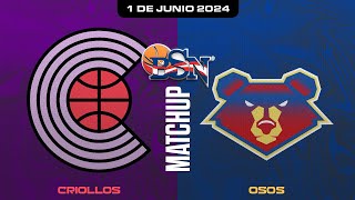 Criollos de Caguas vs Osos de Manati  BSN2024 [upl. by Cailly406]