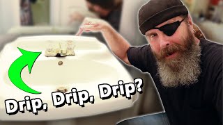 How to Fix a Dripping Bathroom Sink Faucet Double Handle [upl. by Jermaine]