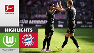 Bayern Comeback in Thrilling Match  VfL Wolfsburg  FC Bayern München 23  MD1 – Bundesliga 2425 [upl. by Maddeu]