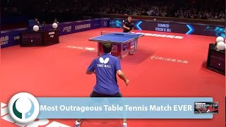 Most Outrageous Table Tennis Match EVER [upl. by Camile]