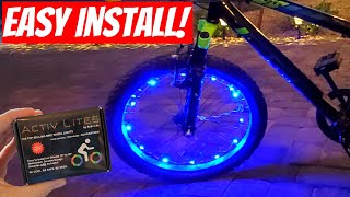 HOW TO INSTALL LED BIKE LIGHTING  LED BIKE WHEEL LIGHTS  ACTIV LITES FROM ACTIV LIFE [upl. by Haynor]