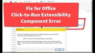 Fix Office 16 ClicktoRun Extensibility Error [upl. by Weisburgh625]