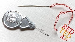 How to use a needle threader Craft Basics [upl. by Heinrich]