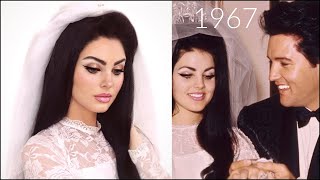 priscilla presley wedding makeup  iconic 60s makeup tutorial [upl. by Wayne]