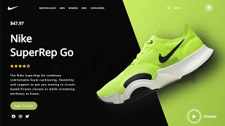 Build A Responsive Shoe Website with HTML CSS amp JS [upl. by Marozas]