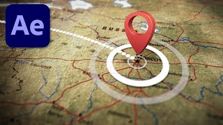 Clean 3D Animated Travel Map Tutorial in After Effects [upl. by Sampson]