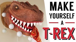 How to make a paper mache TRex tutorial with a twist in the end [upl. by Aehsal]