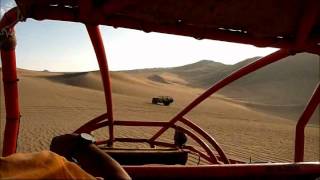 Dune Buggy Ride in Huacachina Ica Peru driving over sand dunes [upl. by Nilauqcaj]