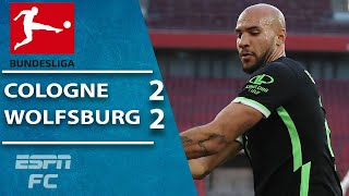 Wolfsburg’s unbeaten record survives after fightback vs Cologne  ESPN FC Bundesliga Highlights [upl. by Wieche465]