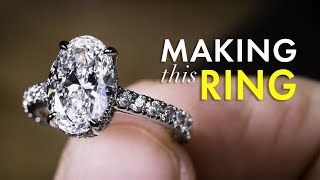 Platinum Diamond Ring  How They Are Made by Hand [upl. by Livesay]