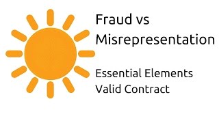 Fraud vs Misrepresentation  Other Essential Elements of a Valid Contract  CA CPT  CS amp CMA [upl. by Herstein]