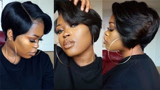 DIY 27 Piece amp A Lace Frontal Tapered Bob Wig [upl. by Bloom]