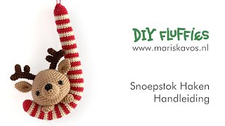 Kerst Snoepstok Haakpatroon Nederlands Amigurumi haken voor beginners [upl. by Willow]