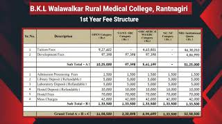 BKL Walawalkar Rural Medical College amp Hospital fees amp cutoff [upl. by Aissatsan386]