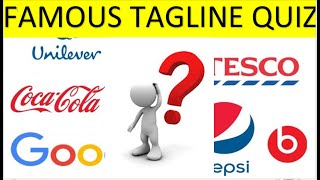 ULTIMATE TAGLINE  SLOGAN QUIZ  40 in total [upl. by Forster468]