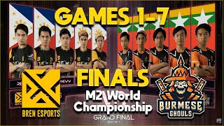 BREN ESPORTS VS BURMESE GHOULS  GAMES 17   M2 Grand Finals  MLBB World Championship 2020 [upl. by Ivanna]