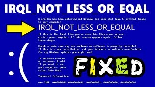 IRQLNOTLESSOREQUAL Windows 10  8  7 Fix  How to fix IRQL NOT LESS OR EQUAL Blue Screen Error [upl. by Kiley579]