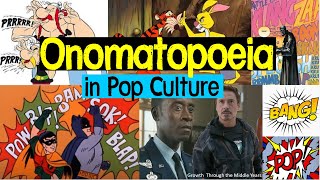 Onomatopoeia Examples in Songs Movies and TV [upl. by Eanad]