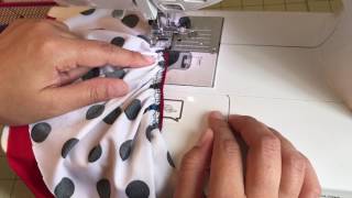 Super Easy  How to Attach Your Gathered Ruffle To Any Garment [upl. by Deyas]