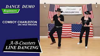 COWBOY CHARLESTON  Line Dance Demo amp Walk Through [upl. by Konstantin]