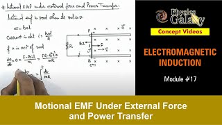 Class 12 Physics  Electromagnetic Induction  17 EMF Under External Force amp Power Transfer [upl. by Hannan]