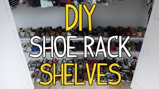 How to Build Simple DIY Shoe Rack Shelves [upl. by Castora]