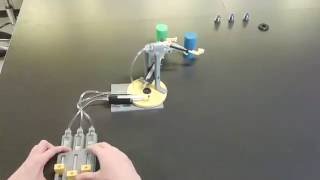 HydraulicPneumatic robot arm with syringes [upl. by Shumway]