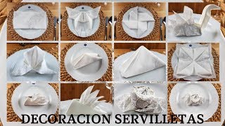 DECORACION DE SERVILLETAS DE PAPEL  Ideas para fiestas y celebraciones [upl. by Schoenfelder]