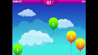 Typing Balloon Popper  HTML5 Typing Game [upl. by Yelrebma]