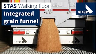 Walking floor trailer with integrated grain funnel [upl. by Alesig]