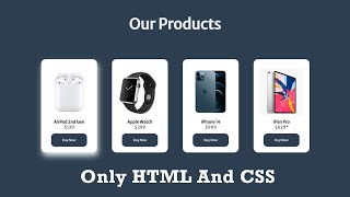 Responsive product Cards design with HTML amp CSS [upl. by Rizzo]