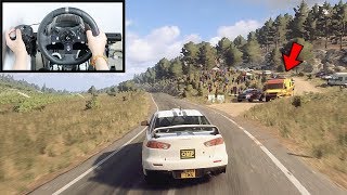 Dirt Rally 20 Driving Mitsubishi Lancer Evo X Steering Wheel  Shifter Gameplay [upl. by Notfol]