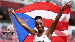 Jasmine CamachoQuinns historic 100m hurdles victory With Replays  Tokyo Olympics  NBC Sports [upl. by Lyndsie]