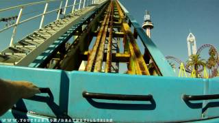 Perilous Plunge Onride Front Seat HD POV Defunct Knotts Berry Farm [upl. by Eldnik732]