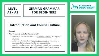 Learn German Grammar for Beginners A1  A2  Introduction and Outline [upl. by Hameerak]