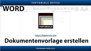 Dokumentenvorlage in Word erstellen [upl. by Kathye943]