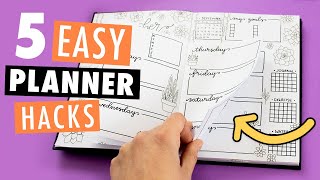 5 DIY PLANNER IDEAS  How to Organize Decorate amp Customize Your Planner [upl. by Marven990]