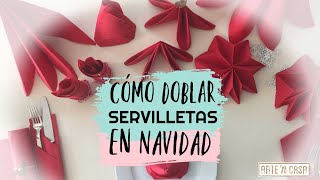 Cómo doblar servilletas en Navidad  Ideas DIY para decorar tu mesa [upl. by Ellinad]