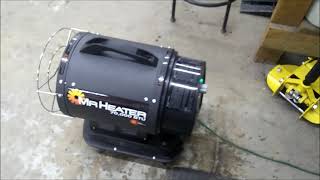 Forced air vs radiant kerosene shop heater  WOW [upl. by Lig]