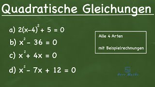 Quadratische Gleichungen lösen mit Beispielen [upl. by Annekam]