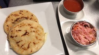 Traditional Salvadoran Pupusas at Salvatoria Kitchen and Bar  Bite Size [upl. by Aileno]