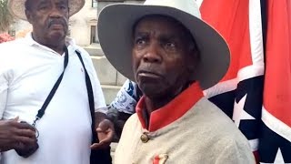 Black Confederate flag supporter defends beliefs [upl. by Birdie933]