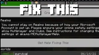 How to fix You cannot play multiplayer  Minecraft Pe [upl. by Alayne]