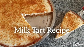 Milk Tart Recipe With Tennis Biscuits Crust  Traditional South African Tart [upl. by Aliuqaj868]